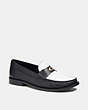 COACH®,JOLENE LOAFER,Black/Optic White,Front View