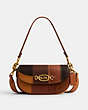 COACH®,HARLEY SHOULDER BAG 23 IN PATCHWORK,Glovetanned Leather,Small,Brass/Multi,Front View