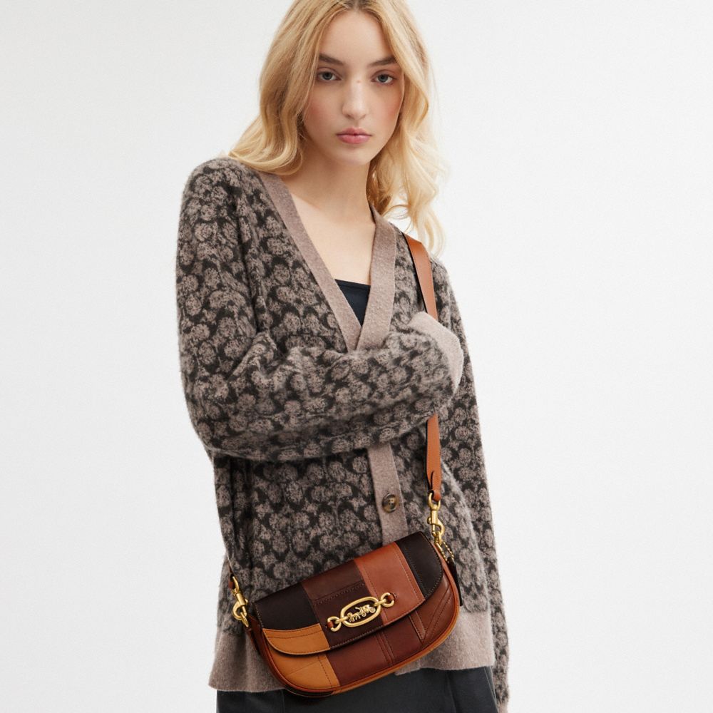 COACH®,ハーレー ショルダー バッグ 23・パッチワーク,ショルダーバッグ,ﾌﾞﾗｽ/ﾏﾙﾁ