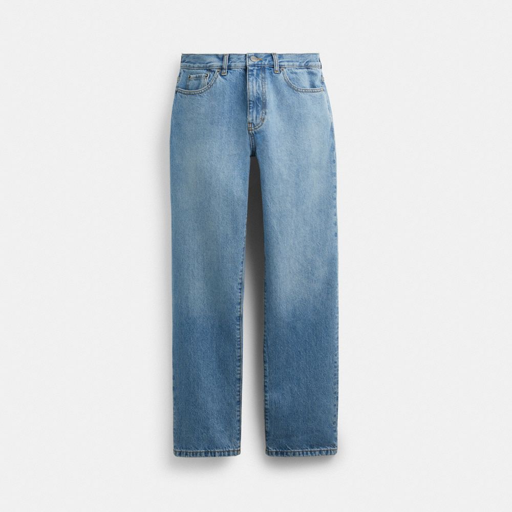 COACH®,DENIM JEANS,Light Wash,Front View