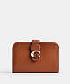 COACH®,TABBY MEDIUM WALLET,Glovetanned Leather,Silver/Burnished Amber,Front View