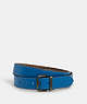 COACH®,ROLLER BUCKLE CUT-TO-SIZE REVERSIBLE BELT, 38MM,Leather,Black Antique Nickel/Khaki/Bright Blue,Front View