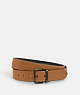 COACH®,ROLLER BUCKLE CUT-TO-SIZE REVERSIBLE BELT, 38MM,Leather,Qb/Charcoal/Light Saddle,Front View