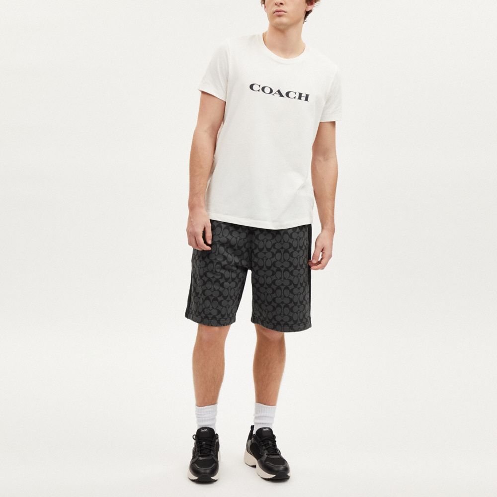 COACH®,SIGNATURE SHORTS,Charcoal Signature,Scale View