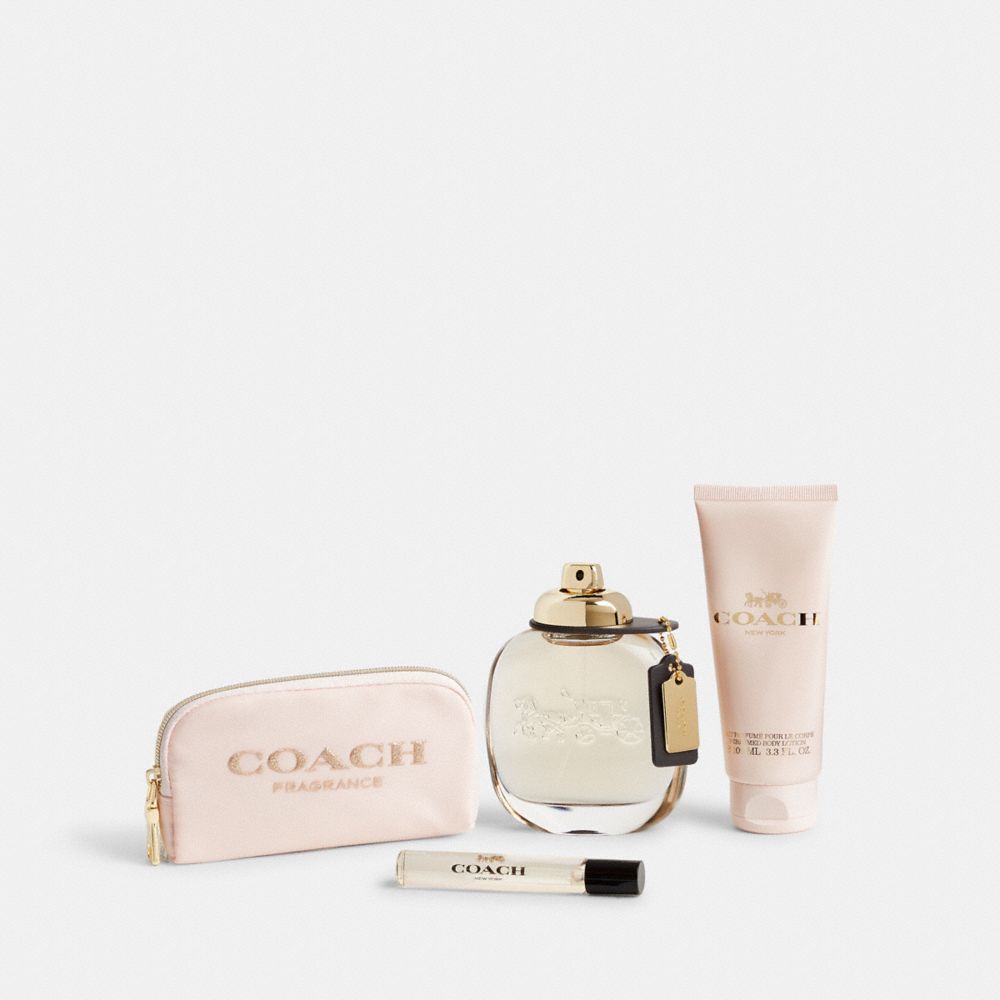 COACH®,Coach Eau De Parfum 4 Piece Gift Set,Perfume,Moisturizer,Travel Size,Set,,Front View