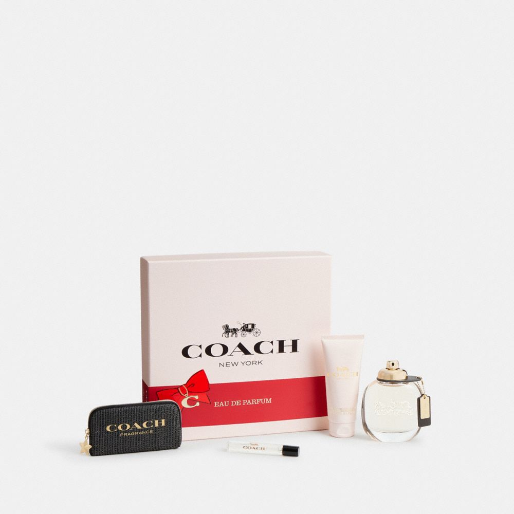 COACH®,Coach Eau De Parfum 4 Piece Gift Set,Moisturizer,Perfume,Set,Travel Size,,Front View