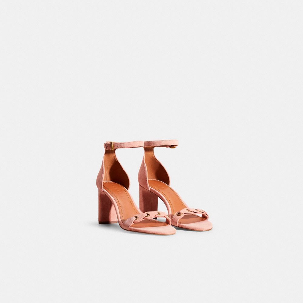 Mid heel sandal with best sale coach link