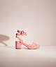 COACH®,RESTORED SERENA SANDAL,Suede,Orchid,Front View