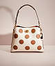 COACH®,UPCRAFTED WILLOW SHOULDER BAG IN COLORBLOCK,Polished Pebble Leather,Medium,Brass/Chalk Multi,Front View