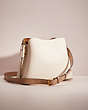 COACH®,UPCRAFTED WILLOW SHOULDER BAG IN COLORBLOCK,Polished Pebble Leather,Medium,Brass/Chalk Multi,Angle View