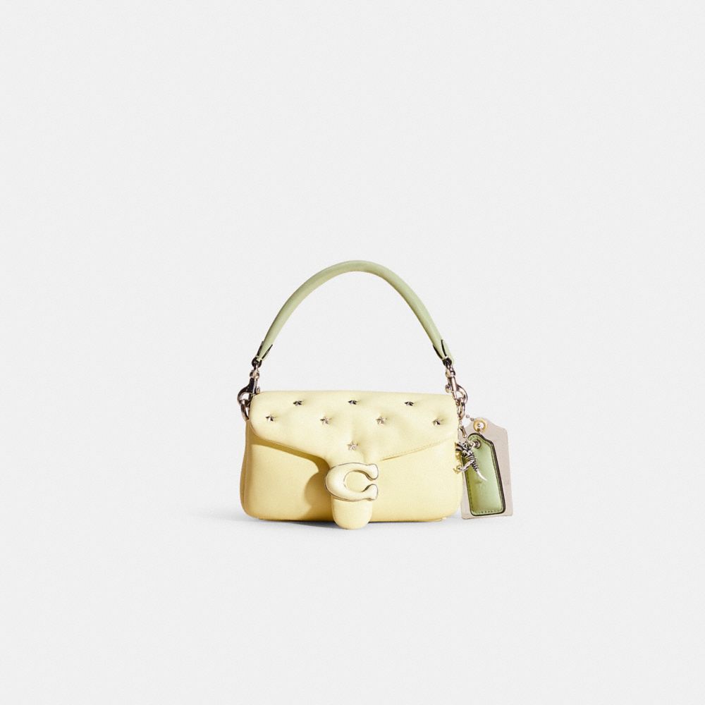 COACH®,UPCRAFTED PILLOW TABBY SHOULDER BAG 18,Nappa leather,Mini,Pale Lime/Light Antique Nickel,Front View