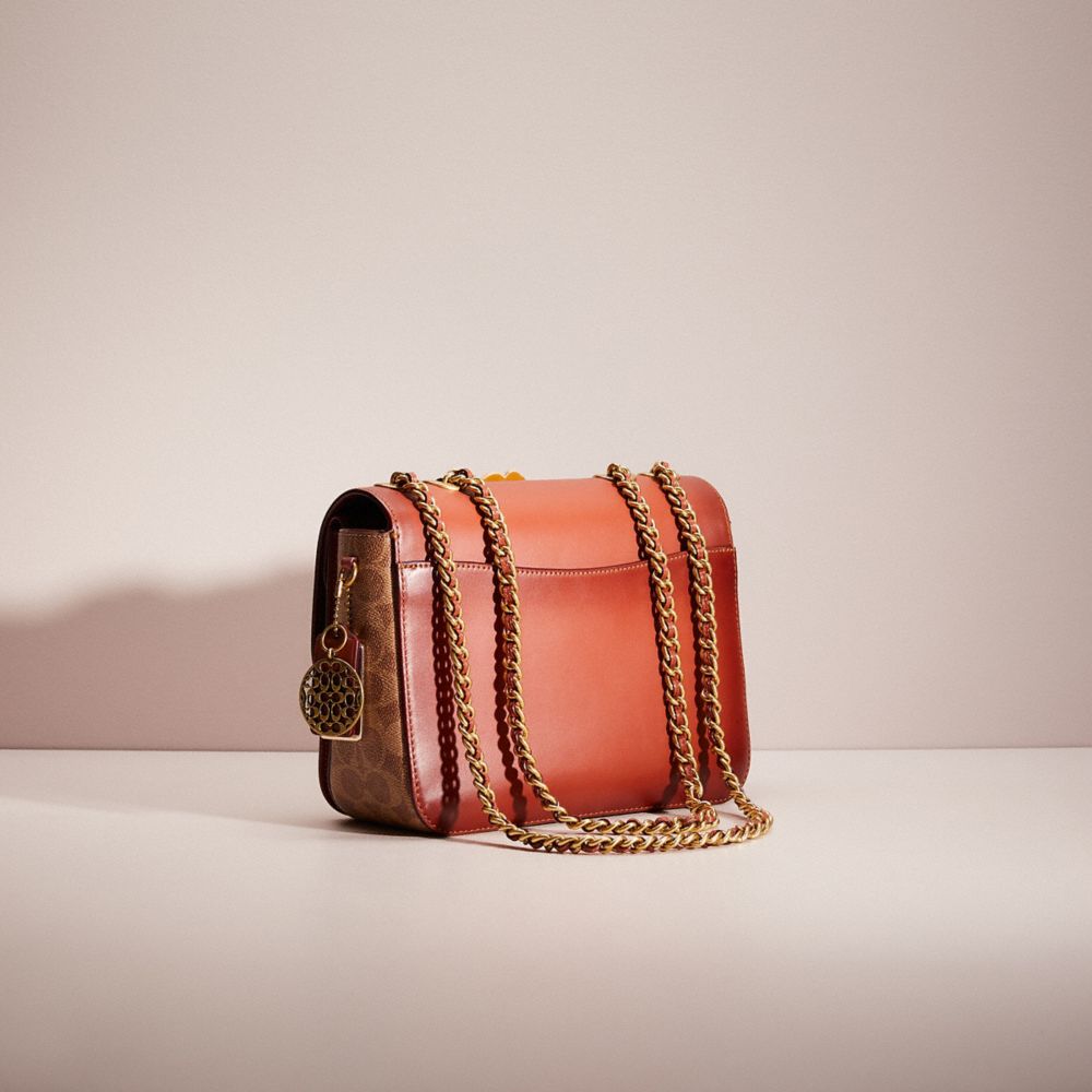 COACH®,Upcrafted Madison Shoulder Bag In Signature Canvas,,Angle View