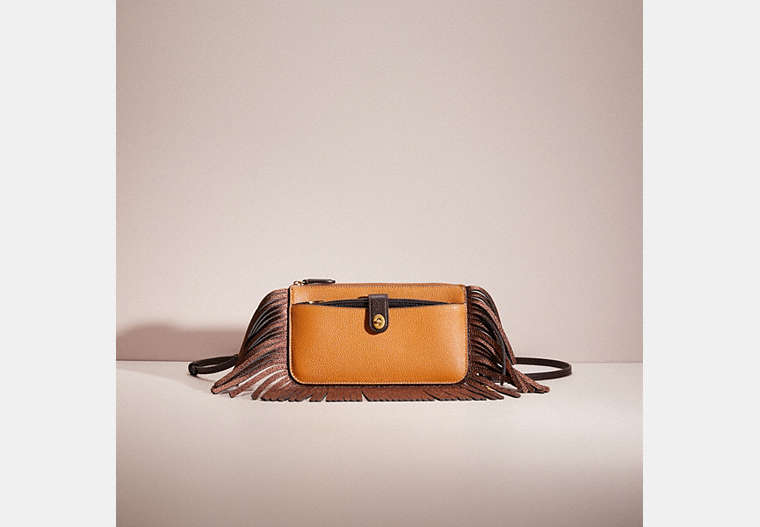 COACH®,UPCRAFTED NOA POP-UP MESSENGER IN COLORBLOCK,Polished Pebble Leather,Brass/Light Camel Multi,Front View