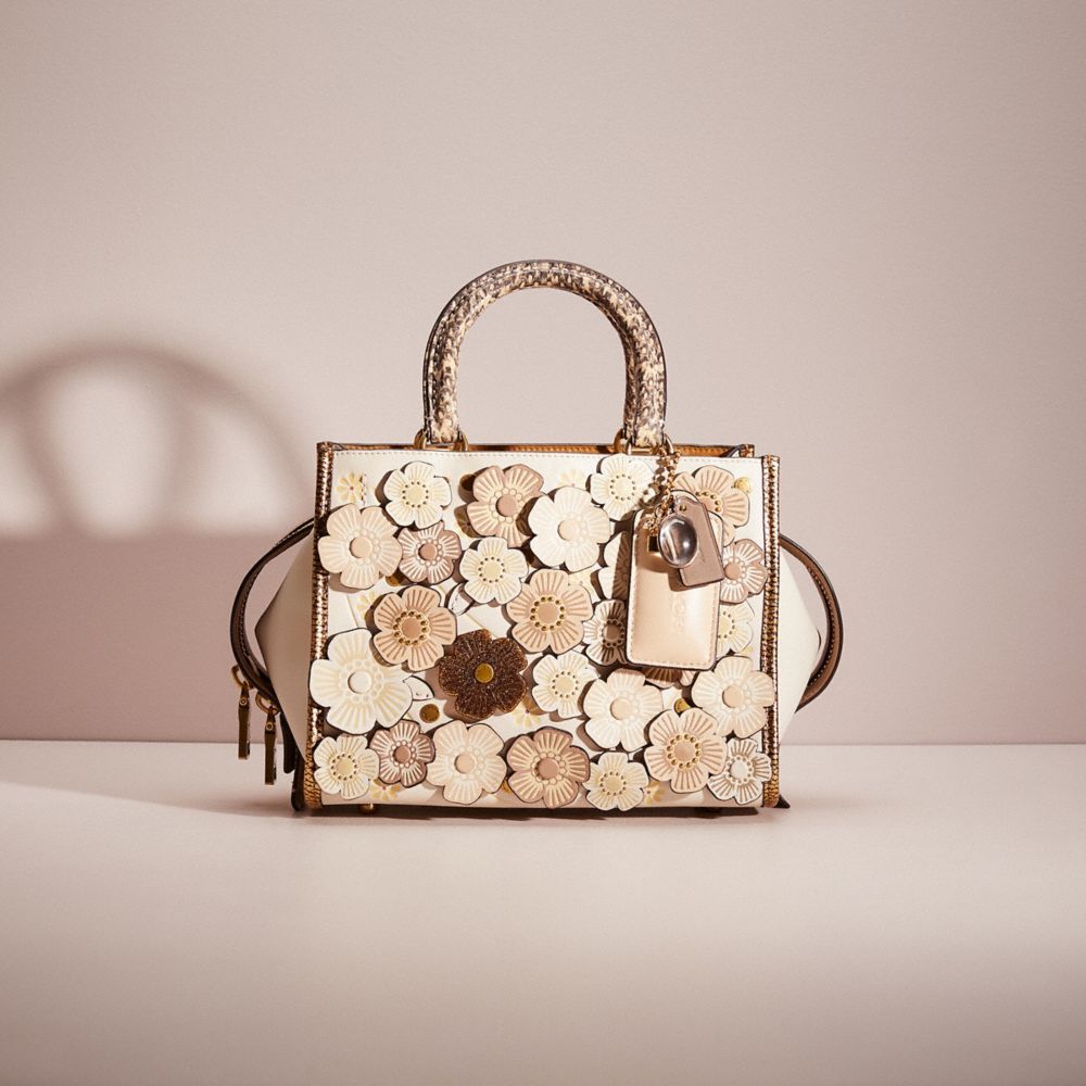 US Readystock) COACH Rogue 25 In Colorblock With Tea Rose And Snakeskin  Detail – Retail Transfer – uMoMasShop