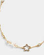 COACH®,STARS AND BOWS CHOKER NECKLACE,Gold/Clear,Front View
