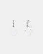 COACH®,SIGNATURE LUCITE DROP EARRINGS,Silver,Front View