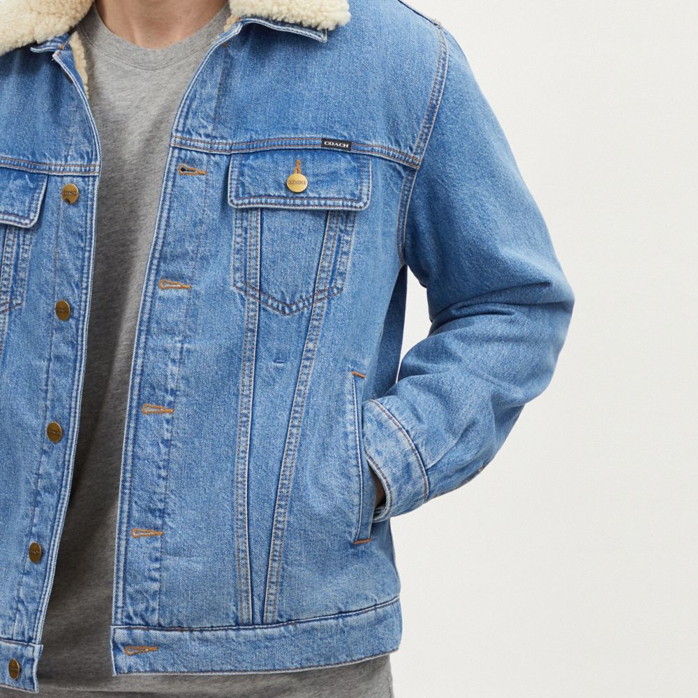 Denim Fur Lined Jacket – Lil Lollipop