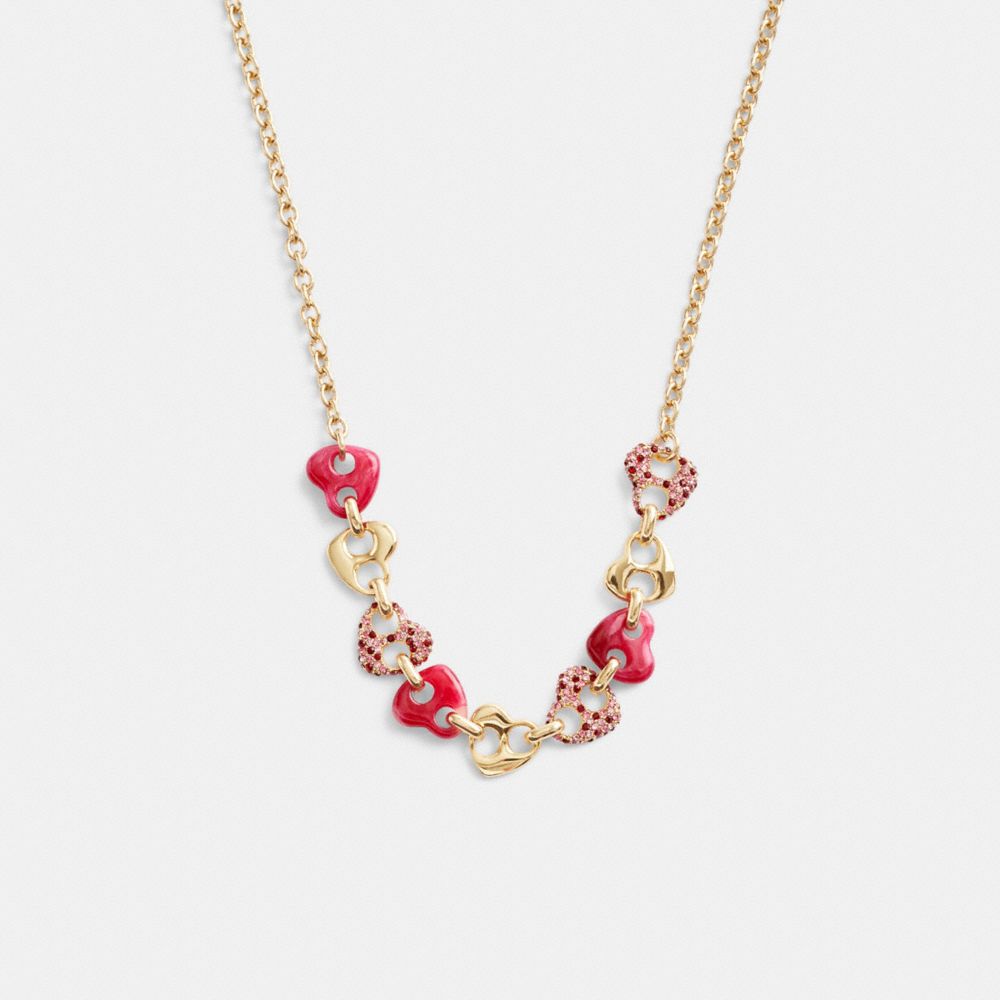 Pave heart necklace with on sale swarovski