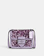 COACH®,MORGAN SQUARE CROSSBODY,Leather,Small,Silver/Lilac,Front View