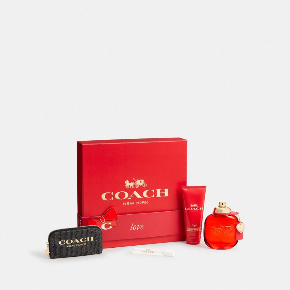 COACH®,Love Eau De Parfum 4 Piece Gift Set,Moisturizer,Perfume,Set,Travel Size,,Front View