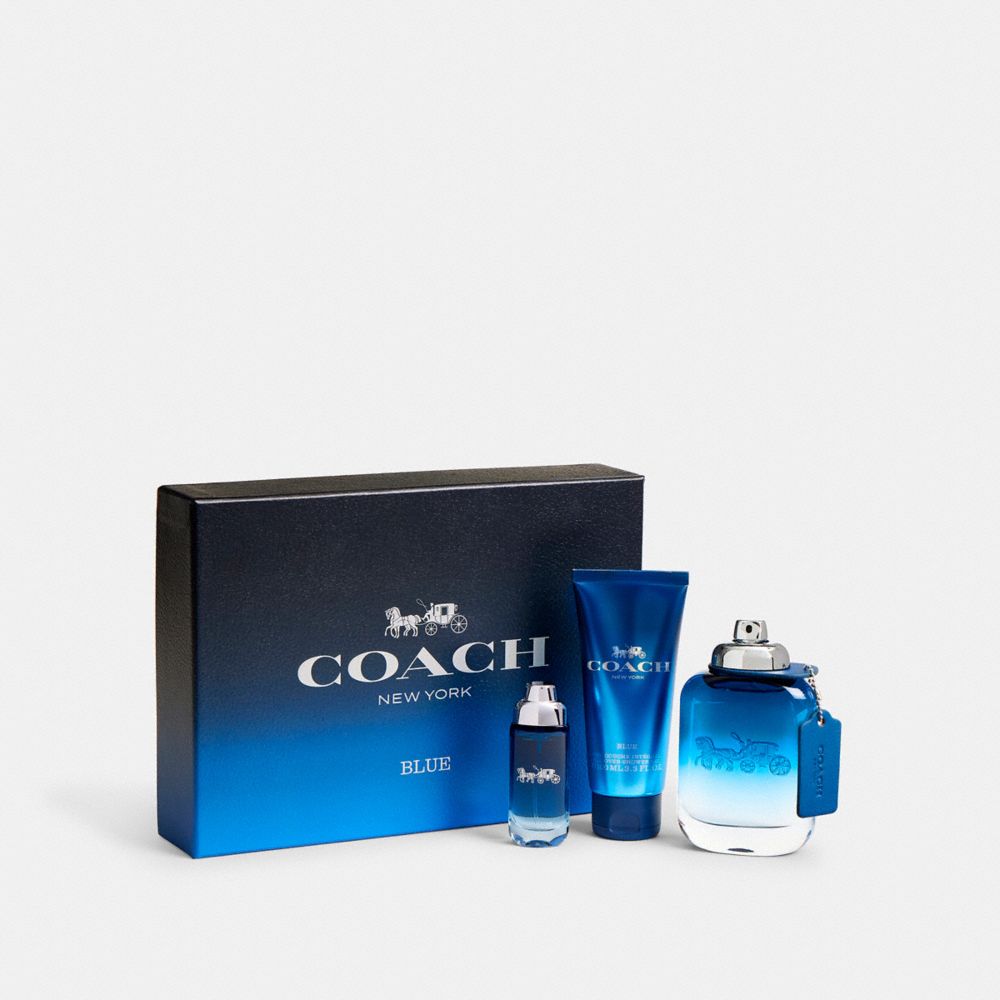 COACH®,Coach Blue Eau De Toilette 3 Piece Gift Set,,Front View