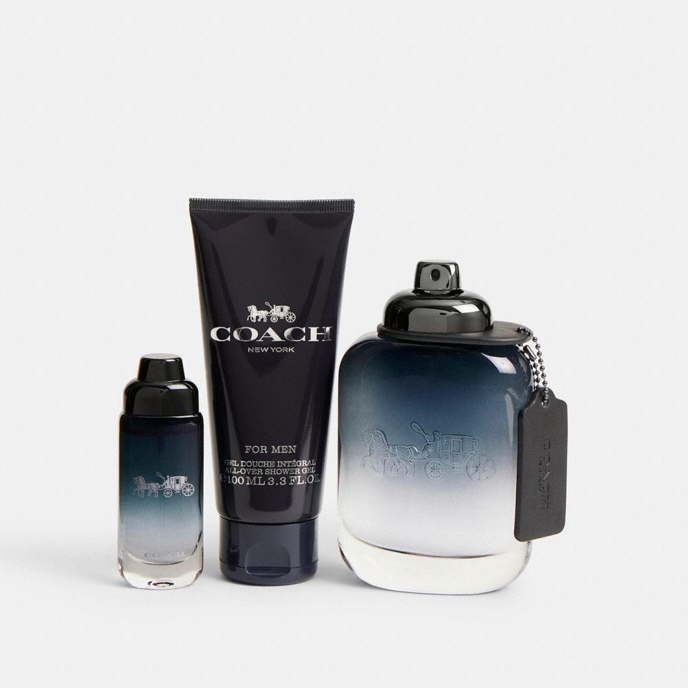 COACH®,Coach For Men Eau De Toilette 3 Piece Gift Set,Perfume,Cleanser,Travel Size,Set,Casual,,Front View