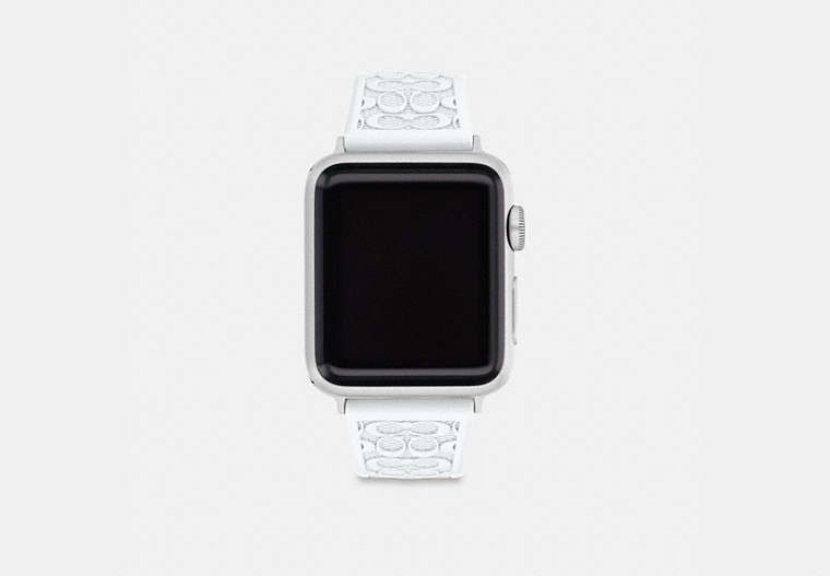 COACH®,APPLE WATCH® STRAP, 38MM, 40MM AND 41MM,Pearlized White,Front View