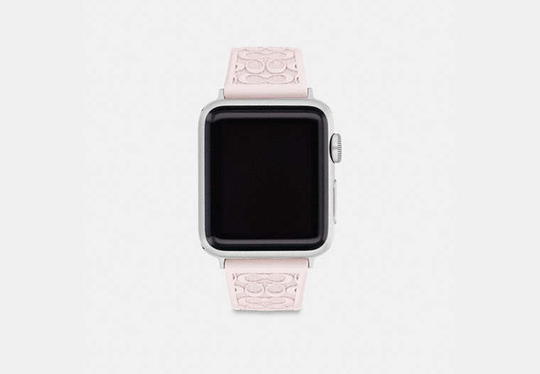 COACH®,APPLE WATCH® STRAP, 38MM, 40MM AND 41MM,Pearlized Pink,Front View