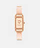 COACH®,CADIE WATCH, 17.5MM X 28.5MM,Blush/Rose Gold,Front View