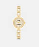 COACH®,GRACIE WATCH, 23MM,Light Gold,Front View