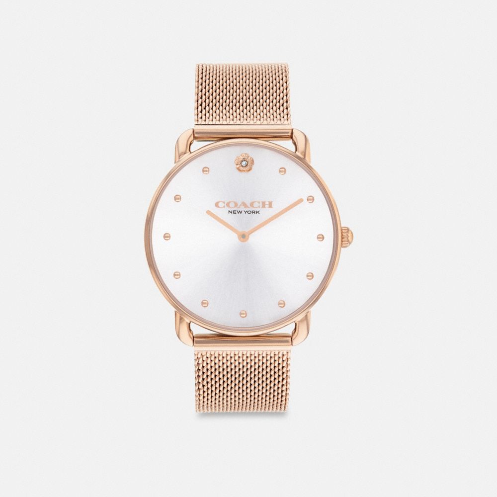 COACH®,ELLIOT WATCH, 36MM,Rose Gold,Front View