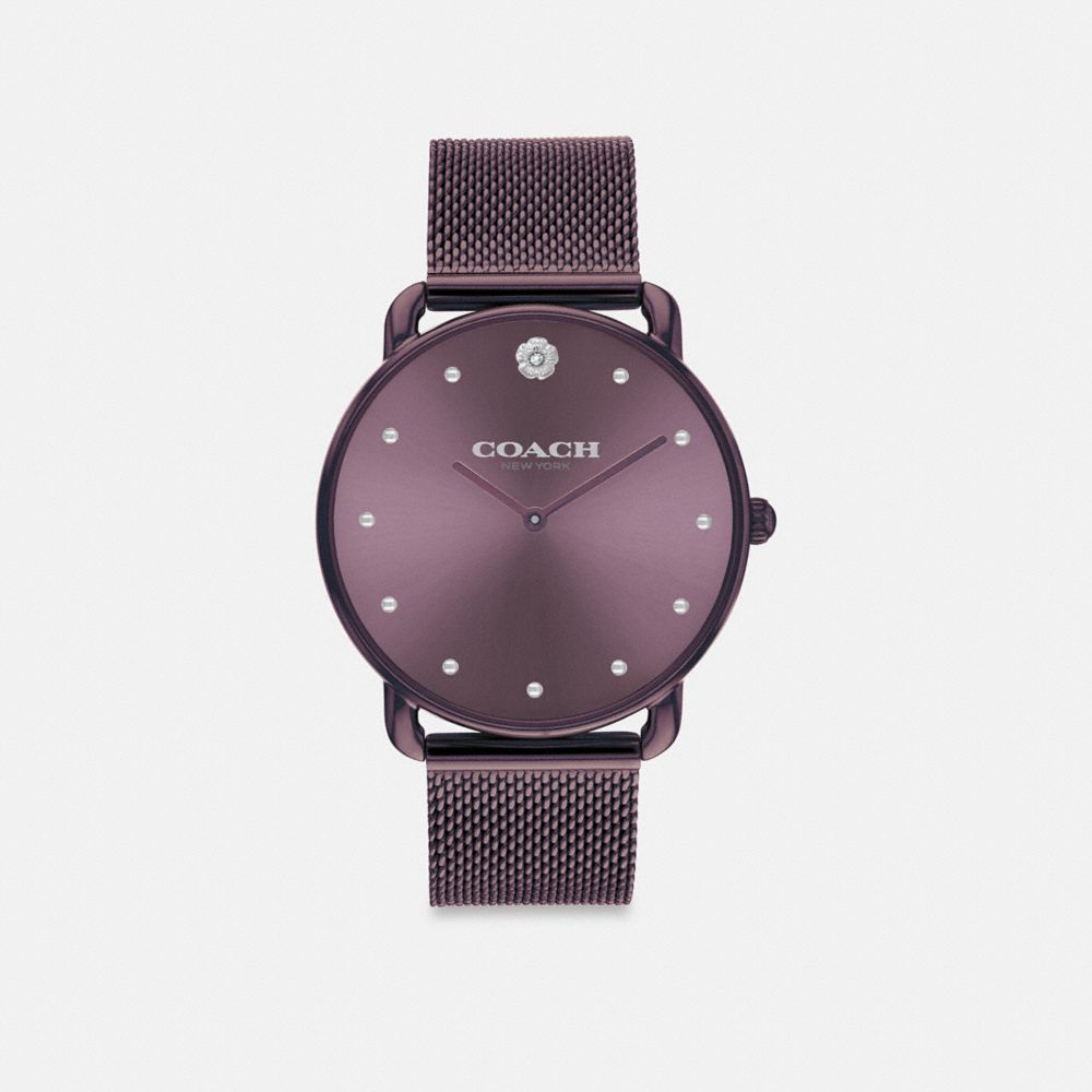 COACH®,ELLIOT WATCH, 36MM,Purple,Front View