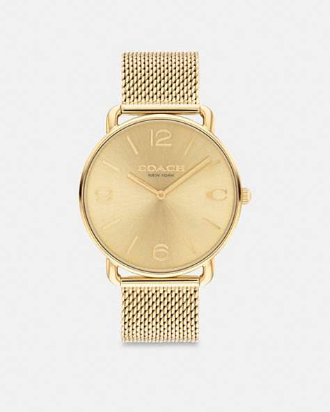 COACH®,ELLIOT WATCH, 41MM,Gold,Front View