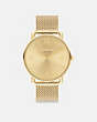 COACH®,ELLIOT WATCH, 41MM,Gold,Front View