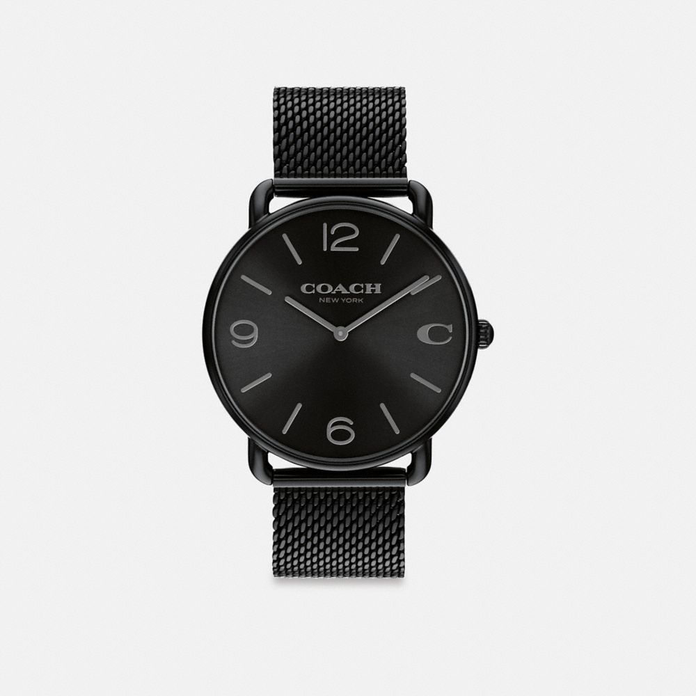 COACH®,MONTRE ELLIOT, 41 MM,Black-out/Noir,Front View