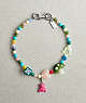 COACH®,Colorful Charm Necklace,Recycled Resin,Metal Multi.,Front View