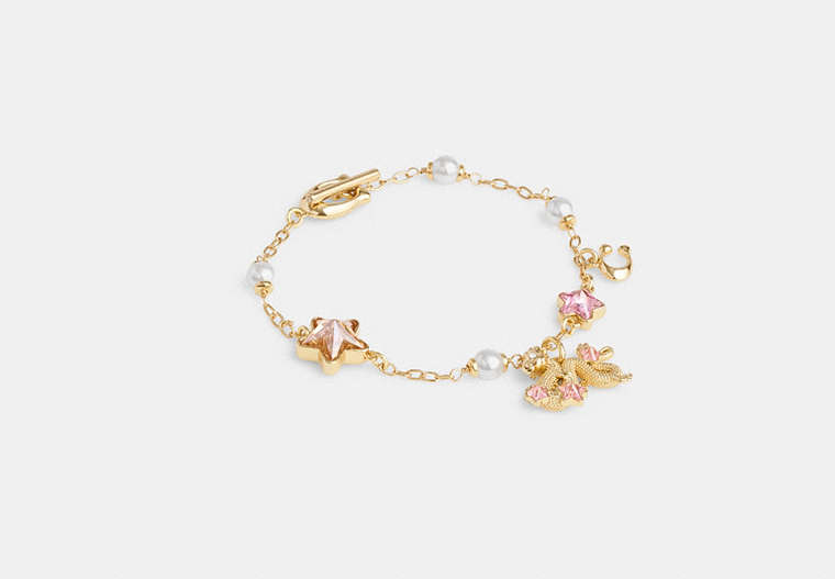 Coach Outlet New Year Chain Link Bracelet With Dragon In Gold
