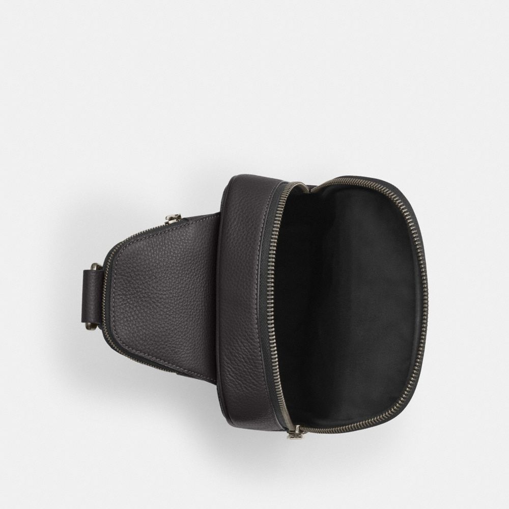 COACH®,SAC ETHAN,Cuir galet,Gris acier/Graphite,Inside View,Top View