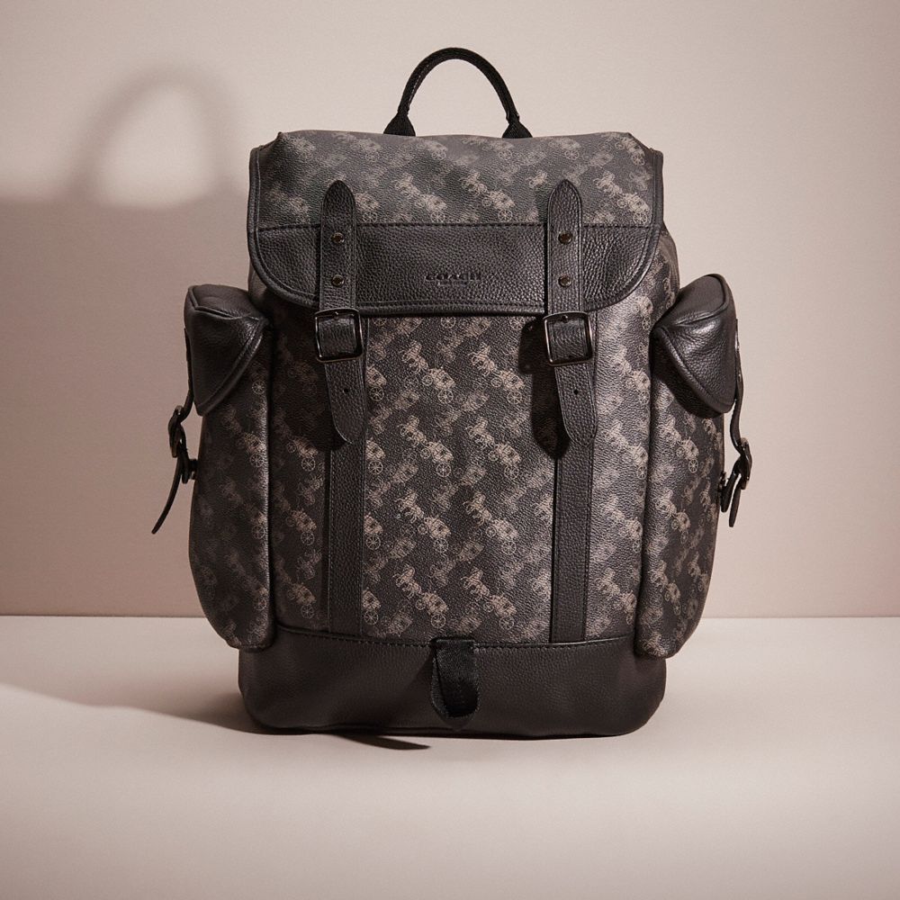 Coach Restored Hitch Backpack With Horse And Carriage Print In Black