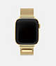 COACH®,APPLE WATCH® STRAP, 42MM and 44MM,Gold,Front View