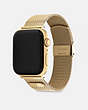 COACH®,APPLE WATCH® STRAP, 42MM and 44MM,Gold,Angle View