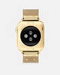 COACH®,APPLE WATCH® STRAP, 42MM and 44MM,Gold,Back View