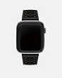 COACH®,APPLE WATCH® STRAP, 42MM AND 44MM,Black,Front View