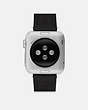 COACH®,APPLE WATCH® STRAP, 42MM AND 44MM,Black,Back View