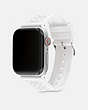 COACH®,APPLE WATCH® STRAP, 42MM AND 44MM,White,Angle View