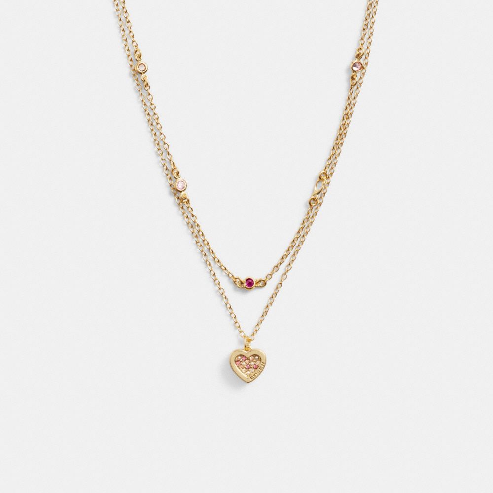 Coach rose outlet gold necklace