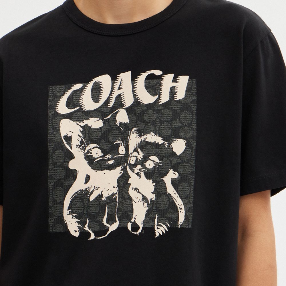 【LIL NAS X DROP BY COACH】シグネチャー キャット Tシャツ