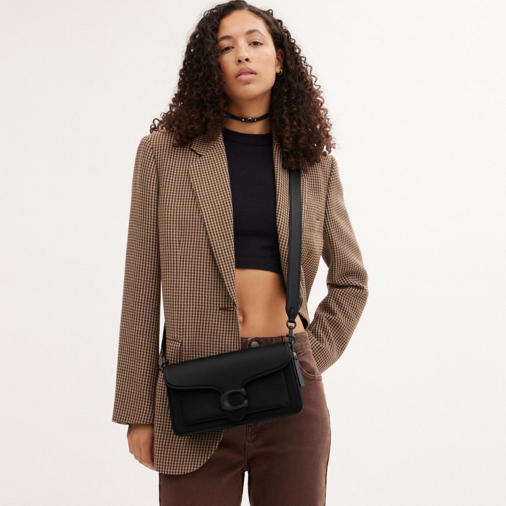 COACH®,Tabby Shoulder Bag 26,Leather,Shoulder Bag,Logo,Embossed,Compact,Day Party,Black