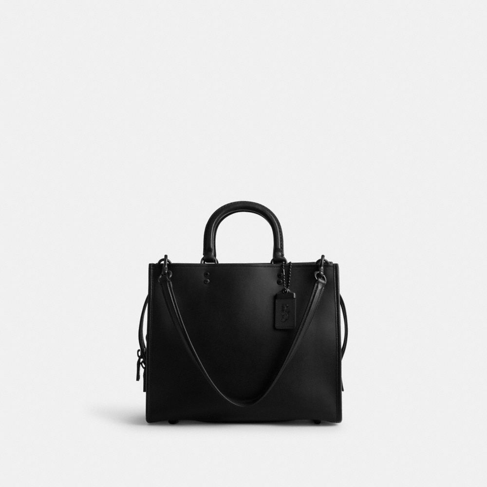 COACH®,ROGUE,Cuir tanné,Noir mat/Noir,Front View