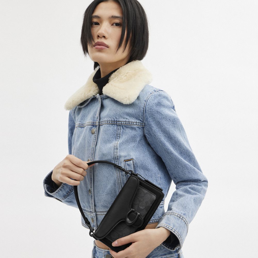 COACH®,Tabby Shoulder Bag 20 In Signature Canvas,,Detail View